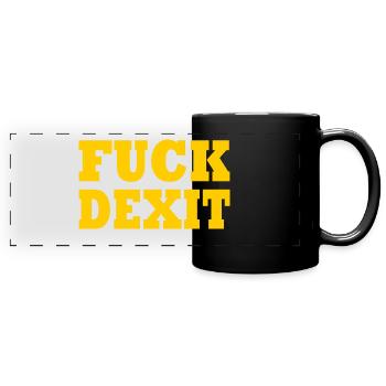 Fuck dexit - anti eu - Mug panoramique uni - noir - Devant