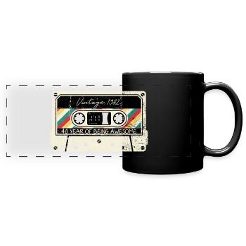 Jahrgang 1982 Kassette 40er Jahre - Panorama-Tasse farbig - Schwarz - Vorne