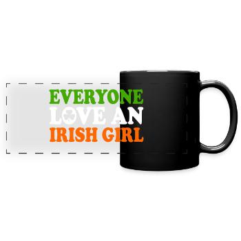 everyone loves an irish girl - Panorama-Tasse farbig - Schwarz - Vorne