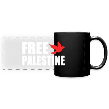 Free palestine - Mug panoramique uni - noir - Devant