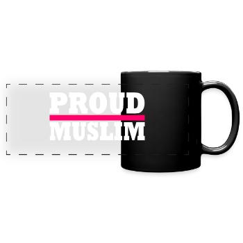 Proud muslim - Panorama-Tasse farbig - Schwarz - Vorne