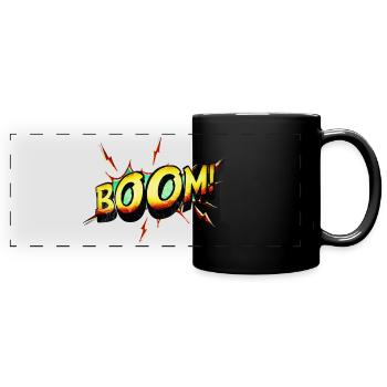 Comic-Boom! - Panorama-Tasse farbig - Schwarz - Vorne