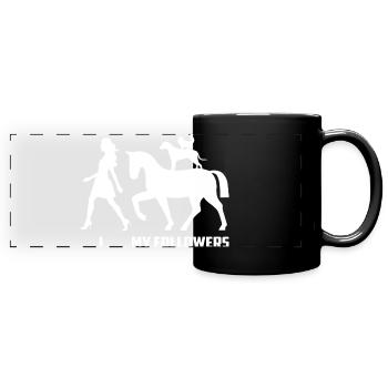 Pferd Follower - Panorama-Tasse farbig - Schwarz - Vorne