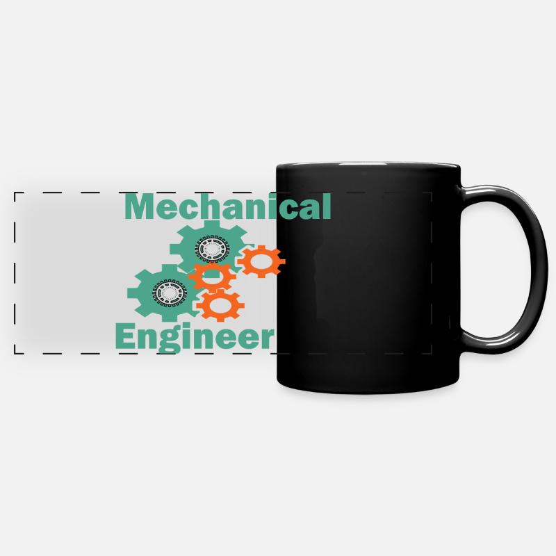 Mechanical Engineering Funny Engineer - Full Colour Panoramic Mug - black