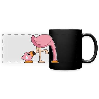 Flamingo Hole in the Ground - Full Colour Panoramic Mug - black - Front