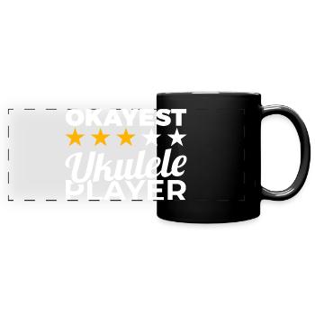 Okayest Ukulele Player - Full Colour Panoramic Mug - black - Front
