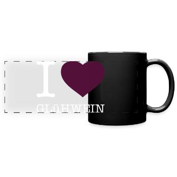 I love mulled wine - Full Colour Panoramic Mug - black - Front