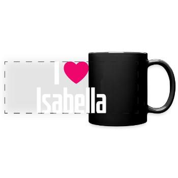 I Love Isabella Pink Heart I Love Isabella - Full Colour Panoramic Mug - black - Front