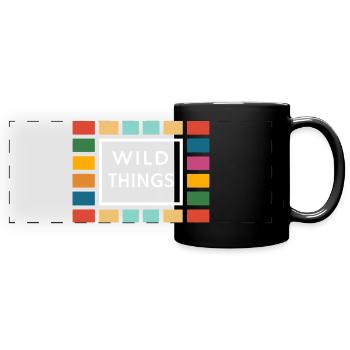 Wild Things Bunte Rahmen - Panorama-Tasse farbig - Schwarz - Vorne