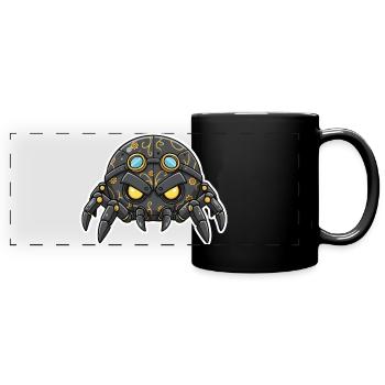 Tarantula Sentinel Steampunk Mechanisch Schwarz - Panorama-Tasse farbig - Schwarz - Vorne