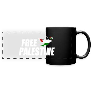 Free palestine - Mug panoramique uni - noir - Devant