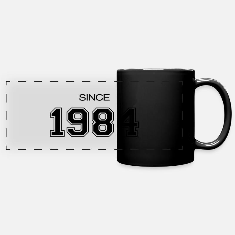 Geburtstagsgeschenk 1984 - Panorama-Tasse farbig - Schwarz