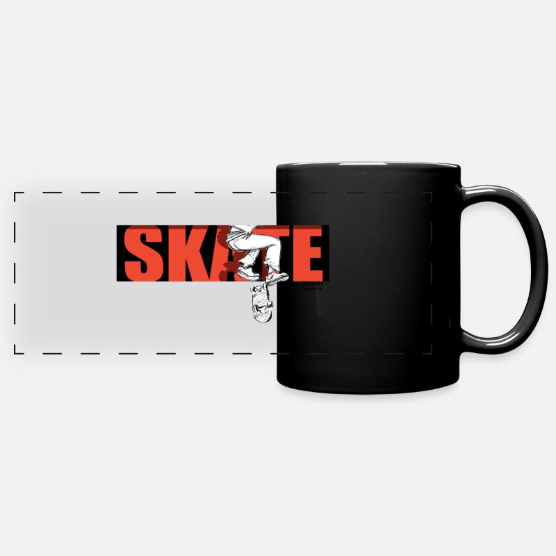 skate_by_jonsh - Mug panoramique uni - noir