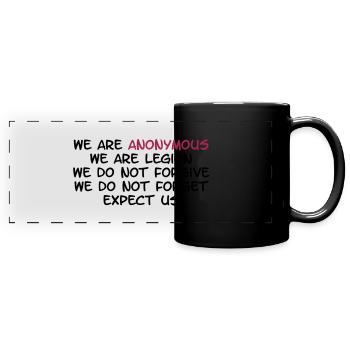 Anonymous - Panorama-Tasse farbig - Schwarz - Vorne