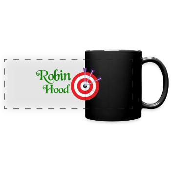 Robin Hood - Panorama-Tasse farbig - Schwarz - Vorne