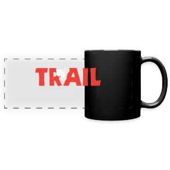 Trail Bike Fahrrad - Full Colour Panoramic Mug - black - Front