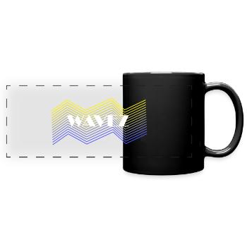 Wavez Design - Full Colour Panoramic Mug - black - Front