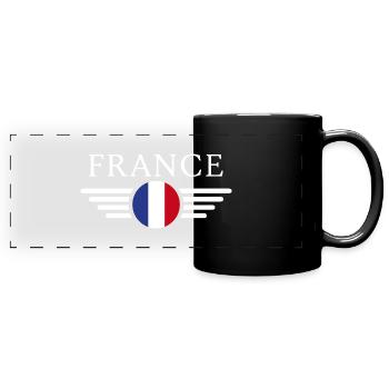 France Aile Paris - Mug panoramique uni - noir - Devant
