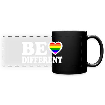 Be different - Full Colour Panoramic Mug - black - Front