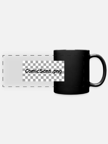 comicsans.png - Mug panoramique uni - noir