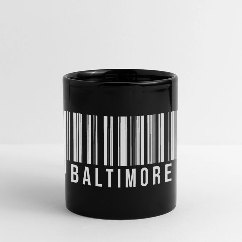 Baltimore Strichcode Panorama-Tasse farbig