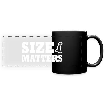 Penis size matters - Full Colour Panoramic Mug - black - Front
