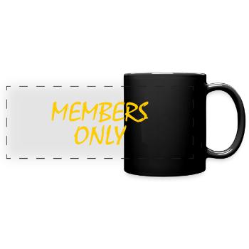 Members only - Full Colour Panoramic Mug - black - Front