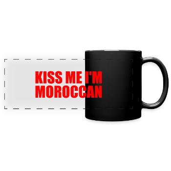 Kiss me im moroccan - Full Colour Panoramic Mug - black - Front