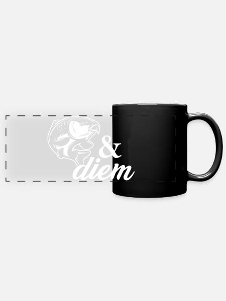 Carpe & diem - Mug panoramique uni - noir
