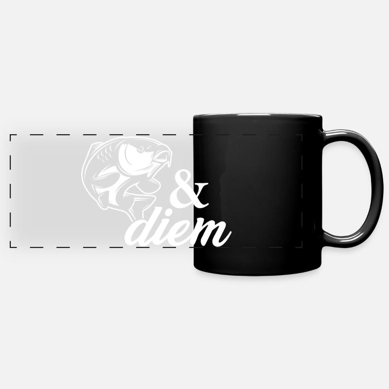 Carpe & diem - Mug panoramique uni - noir