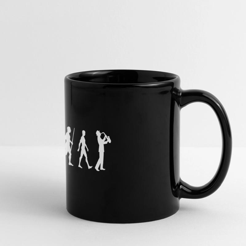 Évolution du saxophone Mug panoramique uni