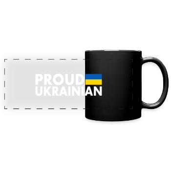 Proud ukrainian - Panorama-Tasse farbig - Schwarz - Vorne