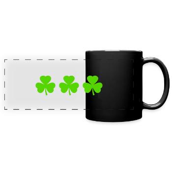 Ierland Shamrock Shamrocks - Panoramamok gekleurd - zwart - Voor