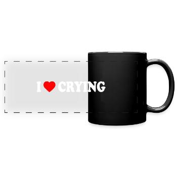 i love crying - Panorama-Tasse farbig - Schwarz - Vorne