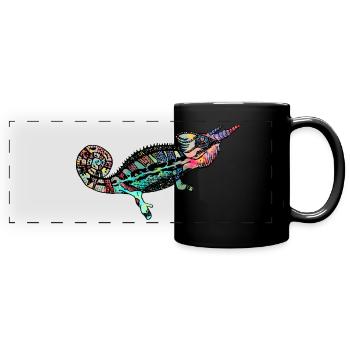 Horn Chameleon - Full Colour Panoramic Mug - black - Front
