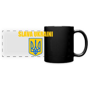 Slava ukraini - Full Colour Panoramic Mug - black - Front