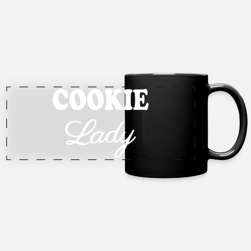 Cookie Lady - Panorama-Tasse farbig - Schwarz