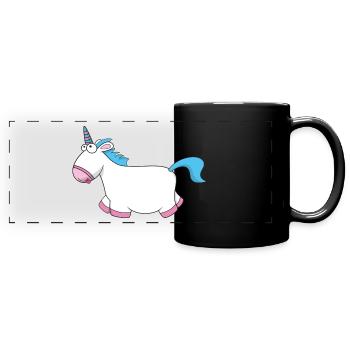 Cute Unicorn - Mug panoramique uni - noir - Devant