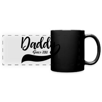 Daddy since 2018 - Full Colour Panoramic Mug - black - Front
