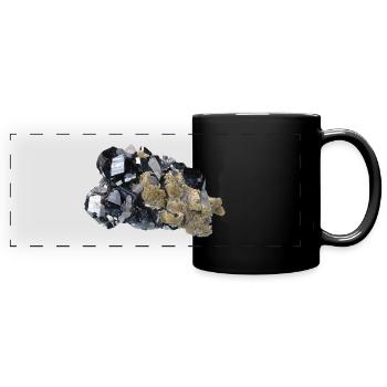 Cassiterite Cassiterite étain cristal minéral - Mug panoramique uni - noir - Devant