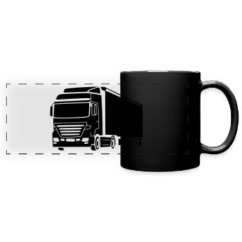 Camion Truck Left - Full Colour Panoramic Mug - black - Front