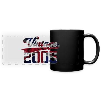 VINTAGE 2005 UK 21ST BIRTHDAY - Full Colour Panoramic Mug - black - Front