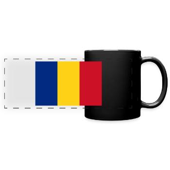 FLAGGE VON RUMÄNIEN - Panorama-Tasse farbig - Schwarz - Vorne