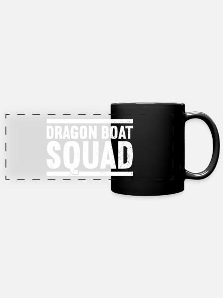 Drachenboot - Panorama-Tasse farbig - Schwarz