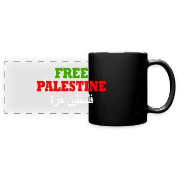 Free palestine - Full Colour Panoramic Mug - black - Front