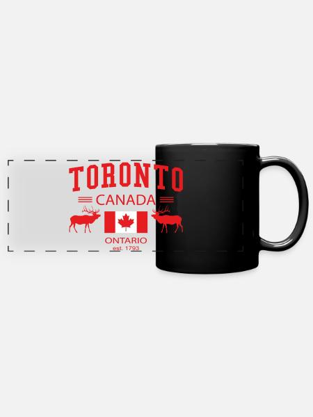 Toronto - Panorama-Tasse farbig - Schwarz