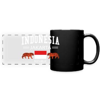 Indonesia - Full Colour Panoramic Mug - black - Front