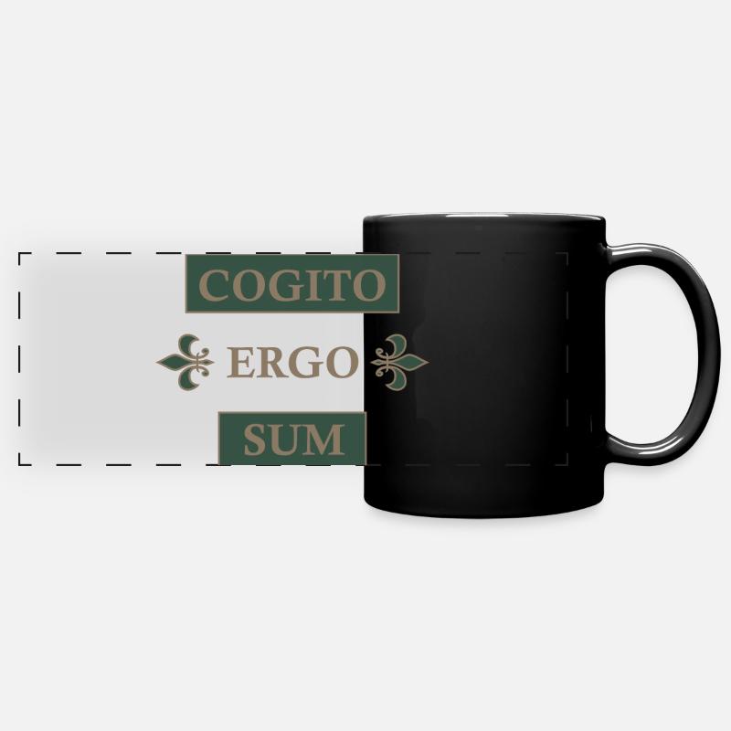 Cogito ergo sum - Mug panoramique uni - noir