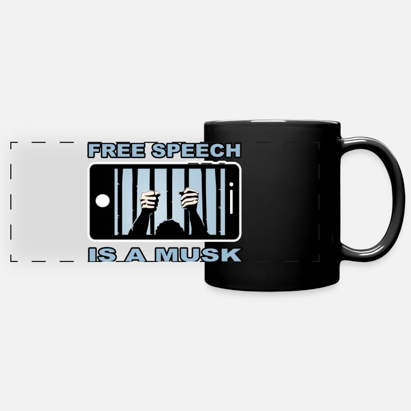 Liberté d'expression - Mug panoramique uni - noir