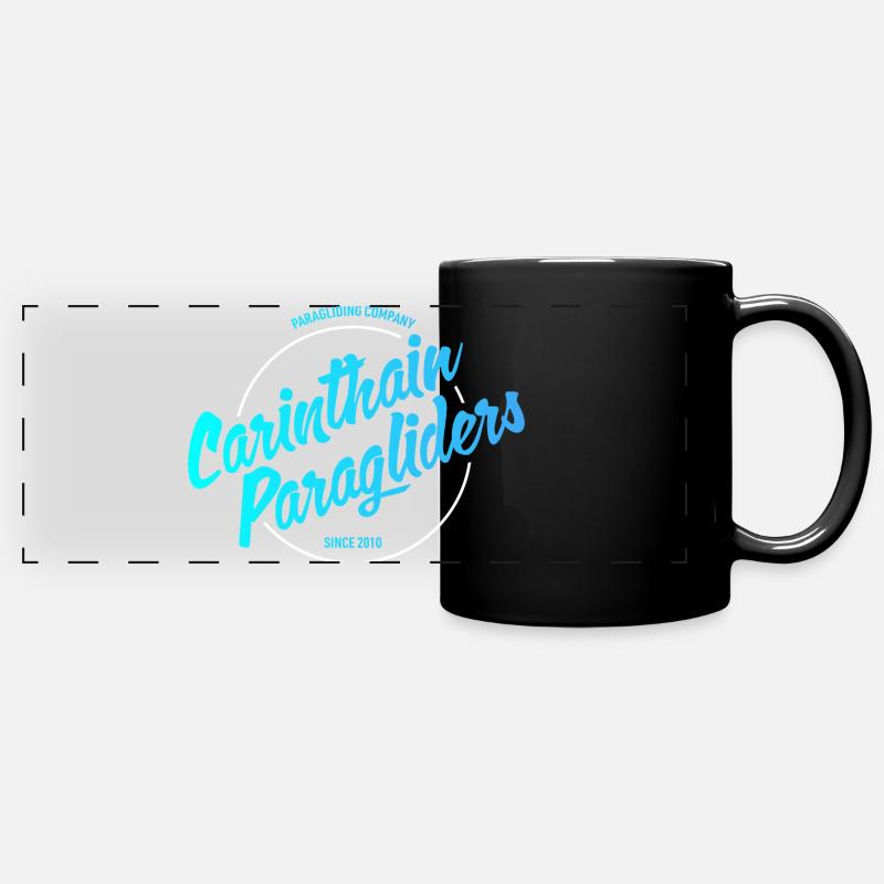Carinthian Paragliders since 2010 - Full Colour Panoramic Mug - black